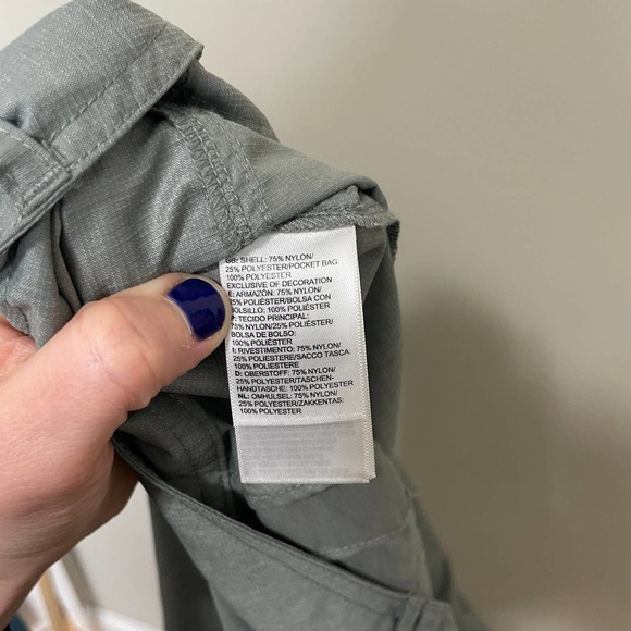 The North Face Horizon 2.0 Pant Light Weight Mid Rise Relaxed Fit Gray 12 short - Picture 5 of 10